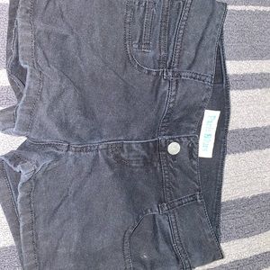 Black jean shorts